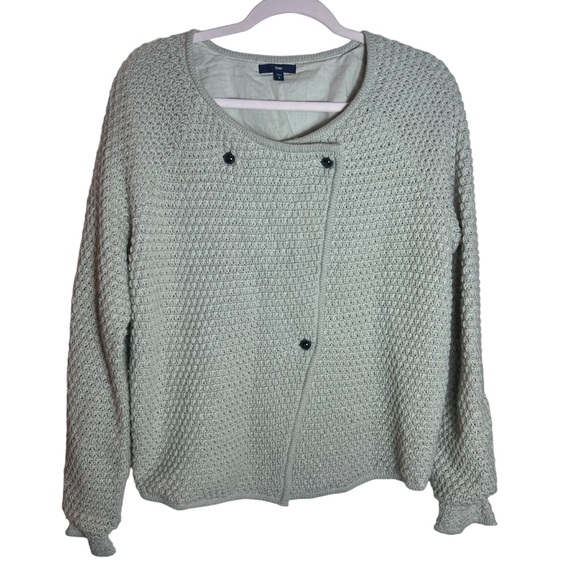 GAP Alpaca Wool Knit Cream Beige Cardigan Jacket, Small - Picture 1 of 16
